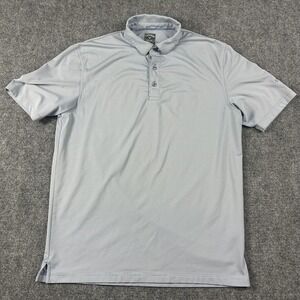 Callaway Opti-Dri Polo Shirt Mens Medium Blue Stripe Golf Moisture Wicking